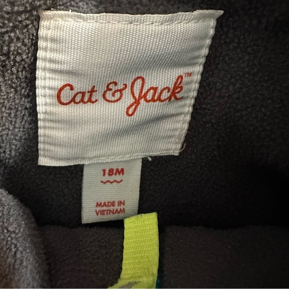 Cat & Jack girls size 18 month teal jacket lined with fleece - Picture 3 of 3